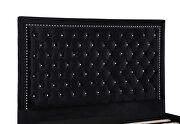 Upholstered tufted platform king bed black w/ optional back panels by Coaster additional picture 6