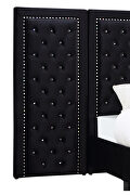 Upholstered tufted platform king bed black w/ optional back panels by Coaster additional picture 8