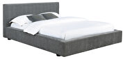 Textured gray fabric upholstery queen bed by Coaster additional picture 2