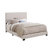 Upholstered ivory queen bed by Coaster additional picture 2
