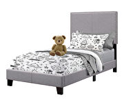 Upholstered gray twin bed by Coaster additional picture 2