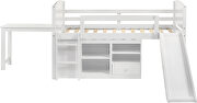 Crisp white finish twin workstation loft bed by Coaster additional picture 3