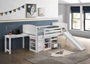 Crisp white finish twin workstation loft bed by Coaster additional picture 5