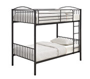 Gunmetal metal finish twin/twin bunk bed by Coaster additional picture 2