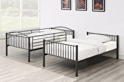 Gunmetal metal finish twin/twin bunk bed by Coaster additional picture 3