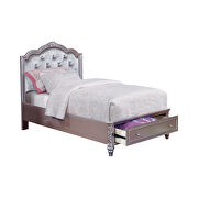 Metallic lilac twin storage bed by Coaster additional picture 2