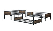 Matte black metal finish triple twin bunk bed by Coaster additional picture 3