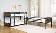 Matte black metal finish triple twin bunk bed by Coaster additional picture 5