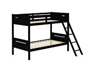 Black wood finish twin/twin bunk bed by Coaster additional picture 5