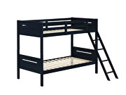 Blue wood finish twin/twin bunk bed by Coaster additional picture 5