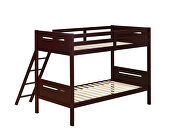 Espresso wood finish twin/twin bunk bed by Coaster additional picture 3