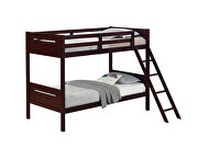Espresso wood finish twin/twin bunk bed by Coaster additional picture 5