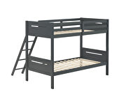 Gray wood finish twin/twin bunk bed by Coaster additional picture 4