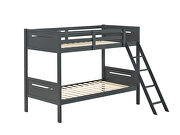 Gray wood finish twin/twin bunk bed by Coaster additional picture 5