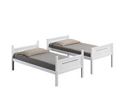 White wood finish twin/twin bunk bed by Coaster additional picture 2