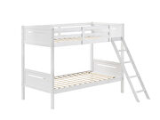 White wood finish twin/twin bunk bed by Coaster additional picture 5