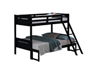 Black wood finish twin/full bunk bed additional photo 2 of 3