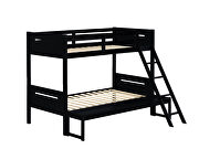 Black wood finish twin/full bunk bed additional photo 4 of 3