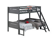 Gray wood finish twin/full bunk bed by Coaster additional picture 2