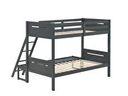 Gray wood finish twin/full bunk bed by Coaster additional picture 3