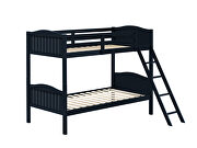 Blue wood finish twin/twin bunk bed by Coaster additional picture 4