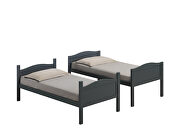 Gray wood finish twin/twin bunk bed additional photo 2 of 4