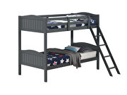 Gray wood finish twin/twin bunk bed additional photo 3 of 4