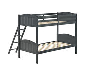 Gray wood finish twin/twin bunk bed additional photo 4 of 4