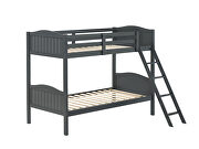 Gray wood finish twin/twin bunk bed additional photo 5 of 4