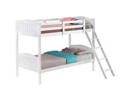 White wood finish twin/twin bunk bed by Coaster additional picture 3
