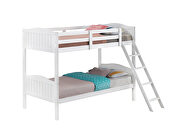 White wood finish twin/twin bunk bed additional photo 3 of 4