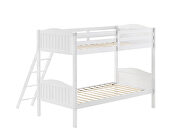 White wood finish twin/twin bunk bed by Coaster additional picture 4