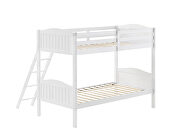 White wood finish twin/twin bunk bed additional photo 4 of 4