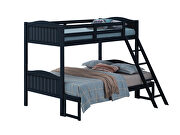 Blue wood finish twin/full bunk bed by Coaster additional picture 2