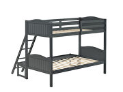 Gray wood finish twin/full bunk bed by Coaster additional picture 3