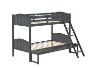 Gray wood finish twin/full bunk bed by Coaster additional picture 4