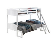 White wood finish twin/full bunk bed additional photo 2 of 3