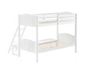 White wood finish twin/full bunk bed additional photo 3 of 3