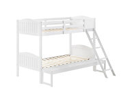 White wood finish twin/full bunk bed additional photo 4 of 3