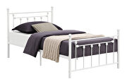 Matte white powder coated finish full bed by Coaster additional picture 2