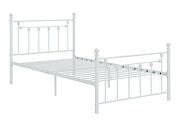 Matte white powder coated finish twin bed by Coaster additional picture 3