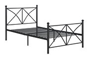 Matte black powder coated finish twin bed by Coaster additional picture 3
