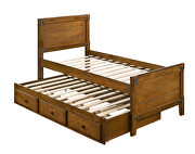 Twin bed w/ trundle in rustic honey wood finish by Coaster additional picture 5