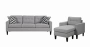 Reversible small apt size gray fabric sectional by Coaster additional picture 6