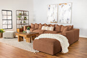 Woven fabric modular low profile 6pcs terracota sectional sofa by Coaster additional picture 2