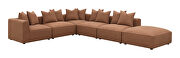 Woven fabric modular low profile 6pcs terracota sectional sofa by Coaster additional picture 12
