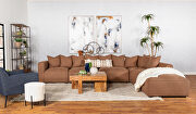 Woven fabric modular low profile 6pcs terracota sectional sofa by Coaster additional picture 3