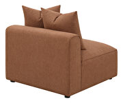 Woven fabric modular low profile 6pcs terracota sectional sofa by Coaster additional picture 4