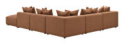 Woven fabric modular low profile 6pcs terracota sectional sofa by Coaster additional picture 9