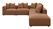 Woven fabric modular low profile 6pcs terracota sectional sofa by Coaster additional picture 10